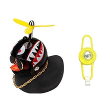 将图片加载到图库查看器,Small Yellow Bike Duck Bicycle Bell Luminous Airscrew Helmet Duck Ducky Bicycle Wind Motor Riding Cycling Lights Horn Rubber Duck Toy Car Ornaments Yellow Duck Car Dashboard Decorations Squeeze Duck Bicycle Horns With Propeller Helmet