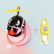 将图片加载到图库查看器,Small Yellow Bike Duck Bicycle Bell Luminous Airscrew Helmet Duck Ducky Bicycle Wind Motor Riding Cycling Lights Horn Rubber Duck Toy Car Ornaments Yellow Duck Car Dashboard Decorations Squeeze Duck Bicycle Horns With Propeller Helmet
