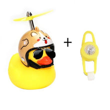 将图片加载到图库查看器,Small Yellow Bike Duck Bicycle Bell Luminous Airscrew Helmet Duck Ducky Bicycle Wind Motor Riding Cycling Lights Horn Rubber Duck Toy Car Ornaments Yellow Duck Car Dashboard Decorations Squeeze Duck Bicycle Horns With Propeller Helmet