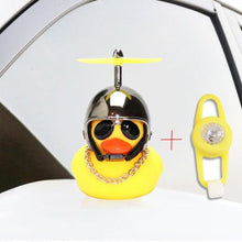 将图片加载到图库查看器,Small Yellow Bike Duck Bicycle Bell Luminous Airscrew Helmet Duck Ducky Bicycle Wind Motor Riding Cycling Lights Horn Rubber Duck Toy Car Ornaments Yellow Duck Car Dashboard Decorations Squeeze Duck Bicycle Horns With Propeller Helmet