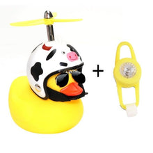 将图片加载到图库查看器,Small Yellow Bike Duck Bicycle Bell Luminous Airscrew Helmet Duck Ducky Bicycle Wind Motor Riding Cycling Lights Horn Rubber Duck Toy Car Ornaments Yellow Duck Car Dashboard Decorations Squeeze Duck Bicycle Horns With Propeller Helmet