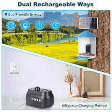 将图片加载到图库查看器,Smart Bird Feeder with Solar Powered Camera 1080P HD AI Identify PIR