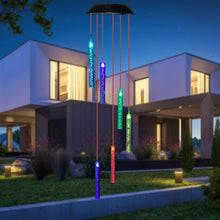 Load image into Gallery viewer, Smart LED Solar Powered Wind Chime Lamp 6 Bubble Column Waterproof Outdoor Landscape Wind Bell Light Water Courtyard Garden Hanging Outdoor Lights Unique Decor Gifts For Wife Mom Grandma Neighbors