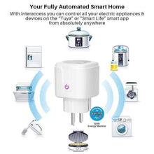 Load image into Gallery viewer, Smart Plug WiFi Socket Power Monitor Timing Function Tuya SmartLife APP Control Works With Alexa Google Assistant