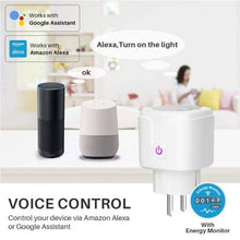 Load image into Gallery viewer, Smart Plug WiFi Socket Power Monitor Timing Function Tuya SmartLife APP Control Works With Alexa Google Assistant