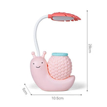 将图片加载到图库查看器,Snail Led Table Lamp Cute Pen Holder Desk Light Reading Study Children Bedroom College Dorm Eye Protection Adjustable Organizer Cute Study Lamps for Bedroom Décor