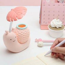 将图片加载到图库查看器,Snail Led Table Lamp Cute Pen Holder Desk Light Reading Study Children Bedroom College Dorm Eye Protection Adjustable Organizer Cute Study Lamps for Bedroom Décor