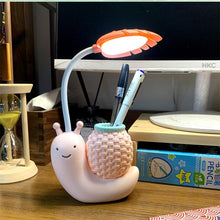 将图片加载到图库查看器,Snail Led Table Lamp Cute Pen Holder Desk Light Reading Study Children Bedroom College Dorm Eye Protection Adjustable Organizer Cute Study Lamps for Bedroom Décor