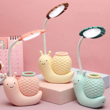将图片加载到图库查看器,Snail Led Table Lamp Cute Pen Holder Desk Light Reading Study Children Bedroom College Dorm Eye Protection Adjustable Organizer Cute Study Lamps for Bedroom Décor