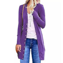 将图片加载到图库查看器,Snap Button Long Cardigan
