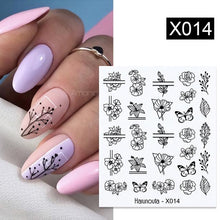 Load image into Gallery viewer, Snowflakes Nail Water Decals Christmas White Snow Transfer Sticker Decoration Slider Flower Leaf Manicuring Art Paper Tips Snowflake Bronzing Christmas Slider Nail Art 3D Decals Decoration Decals Snowflakes Elk Bear Christmas Xmas Stickers
