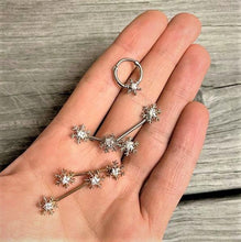 将图片加载到图库查看器,16G 3/8 Clear Gem Holiday Snowflake Septum Clicker