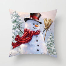 Load image into Gallery viewer, Snowman Christmas Cushion Cover Polyester Decorative Christmas Pillow Cover Merry Christmas Throw Cushion Covers Tree Reindeer Star Pillow Case For Party Throw Pillow New Year Xmas Decor Sofa Living Room Home Decoration