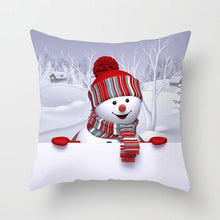 Load image into Gallery viewer, Snowman Christmas Cushion Cover Polyester Decorative Christmas Pillow Cover Merry Christmas Throw Cushion Covers Tree Reindeer Star Pillow Case For Party Throw Pillow New Year Xmas Decor Sofa Living Room Home Decoration