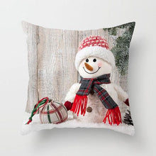 Load image into Gallery viewer, Snowman Christmas Cushion Cover Polyester Decorative Christmas Pillow Cover Merry Christmas Throw Cushion Covers Tree Reindeer Star Pillow Case For Party Throw Pillow New Year Xmas Decor Sofa Living Room Home Decoration