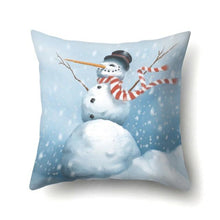 Load image into Gallery viewer, Snowman Christmas Cushion Cover Polyester Decorative Christmas Pillow Cover Merry Christmas Throw Cushion Covers Tree Reindeer Star Pillow Case For Party Throw Pillow New Year Xmas Decor Sofa Living Room Home Decoration