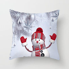 Load image into Gallery viewer, Snowman Christmas Cushion Cover Polyester Decorative Christmas Pillow Cover Merry Christmas Throw Cushion Covers Tree Reindeer Star Pillow Case For Party Throw Pillow New Year Xmas Decor Sofa Living Room Home Decoration