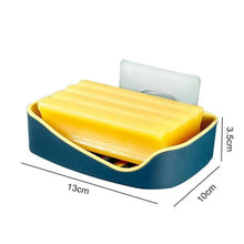 将图片加载到图库查看器,Soap Rack No Drilling Wall Mounted Double Layer Soap Holder Soap Sponge Dish Bathroom Accessories Soap Dishes Self Adhesive Soap Dish Bar Soap Holder Soap Dishes Tray Saver Case Box for Shower Bathroom Kitchen Dish Drainer Drying Rack