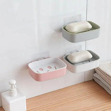 将图片加载到图库查看器,Soap Rack No Drilling Wall Mounted Double Layer Soap Holder Soap Sponge Dish Bathroom Accessories Soap Dishes Self Adhesive Soap Dish Bar Soap Holder Soap Dishes Tray Saver Case Box for Shower Bathroom Kitchen Dish Drainer Drying Rack