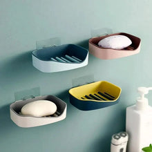 将图片加载到图库查看器,Soap Rack No Drilling Wall Mounted Double Layer Soap Holder Soap Sponge Dish Bathroom Accessories Soap Dishes Self Adhesive Soap Dish Bar Soap Holder Soap Dishes Tray Saver Case Box for Shower Bathroom Kitchen Dish Drainer Drying Rack