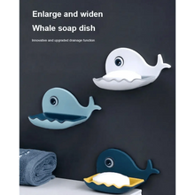 将图片加载到图库查看器,Soap Rack No Drilling Wall Mounted Drain Non Perforated Double Layer Holder Sponge Dish Accessories Magic Soap Dishes Bathroom Cute Soap Dish for Kids Plastic Self Draining Soap Holder for Shower Wall Cartoon Hanging Bathroom Soap Tray with Suction Cup