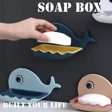 将图片加载到图库查看器,Soap Rack No Drilling Wall Mounted Drain Non Perforated Double Layer Holder Sponge Dish Accessories Magic Soap Dishes Bathroom Cute Soap Dish for Kids Plastic Self Draining Soap Holder for Shower Wall Cartoon Hanging Bathroom Soap Tray with Suction Cup