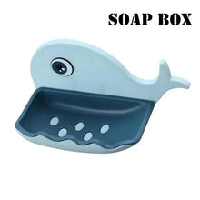 将图片加载到图库查看器,Soap Rack No Drilling Wall Mounted Drain Non Perforated Double Layer Holder Sponge Dish Accessories Magic Soap Dishes Bathroom Cute Soap Dish for Kids Plastic Self Draining Soap Holder for Shower Wall Cartoon Hanging Bathroom Soap Tray with Suction Cup