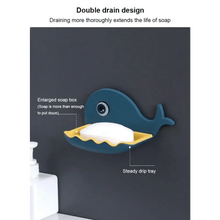 将图片加载到图库查看器,Soap Rack No Drilling Wall Mounted Drain Non Perforated Double Layer Holder Sponge Dish Accessories Magic Soap Dishes Bathroom Cute Soap Dish for Kids Plastic Self Draining Soap Holder for Shower Wall Cartoon Hanging Bathroom Soap Tray with Suction Cup