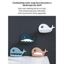 将图片加载到图库查看器,Soap Rack No Drilling Wall Mounted Drain Non Perforated Double Layer Holder Sponge Dish Accessories Magic Soap Dishes Bathroom Cute Soap Dish for Kids Plastic Self Draining Soap Holder for Shower Wall Cartoon Hanging Bathroom Soap Tray with Suction Cup