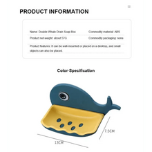 将图片加载到图库查看器,Soap Rack No Drilling Wall Mounted Drain Non Perforated Double Layer Holder Sponge Dish Accessories Magic Soap Dishes Bathroom Cute Soap Dish for Kids Plastic Self Draining Soap Holder for Shower Wall Cartoon Hanging Bathroom Soap Tray with Suction Cup