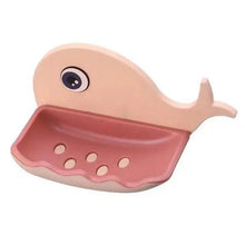 将图片加载到图库查看器,Soap Rack No Drilling Wall Mounted Drain Non Perforated Double Layer Holder Sponge Dish Accessories Magic Soap Dishes Bathroom Cute Soap Dish for Kids Plastic Self Draining Soap Holder for Shower Wall Cartoon Hanging Bathroom Soap Tray with Suction Cup