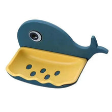 将图片加载到图库查看器,Soap Rack No Drilling Wall Mounted Drain Non Perforated Double Layer Holder Sponge Dish Accessories Magic Soap Dishes Bathroom Cute Soap Dish for Kids Plastic Self Draining Soap Holder for Shower Wall Cartoon Hanging Bathroom Soap Tray with Suction Cup