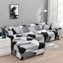 Load image into Gallery viewer, Sofa Cover Geometric Couch Cover Elastic Sofa Cover for Living Room Pets Corner L Shaped Chaise Longue Sofa Slipcover Shaped Sofa Slipcovers with Elastic Bottom, Jacquard Chaise Lounge Set for Living Room