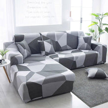 Load image into Gallery viewer, Sofa Cover Geometric Couch Cover Elastic Sofa Cover for Living Room Pets Corner L Shaped Chaise Longue Sofa Slipcover Shaped Sofa Slipcovers with Elastic Bottom, Jacquard Chaise Lounge Set for Living Room