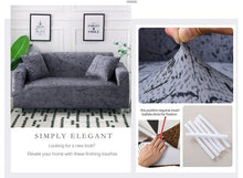 Load image into Gallery viewer, Sofa Cover Geometric Couch Cover Elastic Sofa Cover for Living Room Pets Corner L Shaped Chaise Longue Sofa Slipcover Shaped Sofa Slipcovers with Elastic Bottom, Jacquard Chaise Lounge Set for Living Room