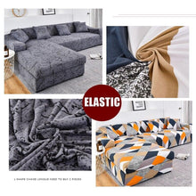 Load image into Gallery viewer, Sofa Cover Geometric Couch Cover Elastic Sofa Cover for Living Room Pets Corner L Shaped Chaise Longue Sofa Slipcover Shaped Sofa Slipcovers with Elastic Bottom, Jacquard Chaise Lounge Set for Living Room