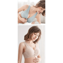 将图片加载到图库查看器,Soft And Comfortable Cotton Nursing Bra Breathable Breastfeeding Bras for Women Maternity Bra Plus Big Size Easy Feeding Bra Wire Free
