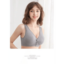 将图片加载到图库查看器,Soft And Comfortable Cotton Nursing Bra Breathable Breastfeeding Bras for Women Maternity Bra Plus Big Size Easy Feeding Bra Wire Free