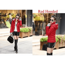 Load image into Gallery viewer, Soft And Comfortable Winter Jacket For Women Short Women's Thicken Outerwear In solid hooded Coats Zipper For Female Slim Cotton padded basic tops