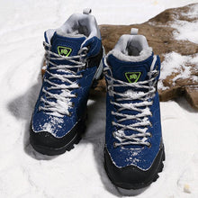 将图片加载到图库查看器,Soft Black Mens Boots Winter Fur Warm Snow Men Walking Boots Work Shoes Footwear Fashion Rubber Ankle Shoes Warm Fur Lined Ankle Booties Comfortable Non Slip Outdoor Shoes