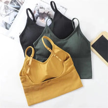 将图片加载到图库查看器,Soft Cotton Sports Bras For Women Push Up Solid Sports Bra Jogging Gym Women Sports Bra Girl Underwear Fitness Running Yoga Sport Tops