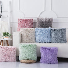 Load image into Gallery viewer, Soft Fur Plush Shaggy Fluffy Pillow Cover Decorative Cushion Covers For Home Living Room Sofa Decor Luxury Faux Fur Throw Pillow Cover Decorative Plush Pillow Case Cushion Cover Shell for Sofa Bedroom Car 43x43cm