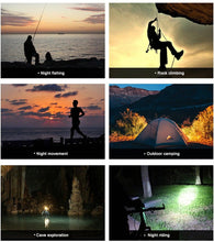 Load image into Gallery viewer, Soft Light Headlamp Flashlight LED Headlamp Adjustable Strap With COB Wick Headlight Beads Wide Range of Lighting Perfect Head Light For Camping Hiking Running Built-in Rechargeable Lithium Battery