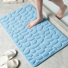 Load image into Gallery viewer, Soft Memory Foam Non Slip Cobblestone Embossing Bath Mat