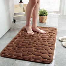 Load image into Gallery viewer, Soft Memory Foam Non Slip Cobblestone Embossing Bath Mat