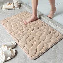 Load image into Gallery viewer, Soft Memory Foam Non Slip Cobblestone Embossing Bath Mat
