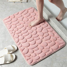 Load image into Gallery viewer, Soft Memory Foam Non Slip Cobblestone Embossing Bath Mat