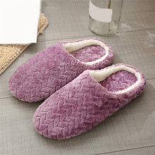 将图片加载到图库查看器,Soft Slipper Womens Home Plush House Winter Warm Slippers Soft Indoors Bedroom Slippers With Memory Foam Comfortable Slip On House Shoes Warm Fur Lined Slippers
