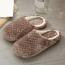 将图片加载到图库查看器,Soft Slipper Womens Home Plush House Winter Warm Slippers Soft Indoors Bedroom Slippers With Memory Foam Comfortable Slip On House Shoes Warm Fur Lined Slippers