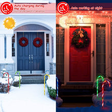 将图片加载到图库查看器,Solar Christmas Candy Cane Light IP55 Waterproof Stake Light